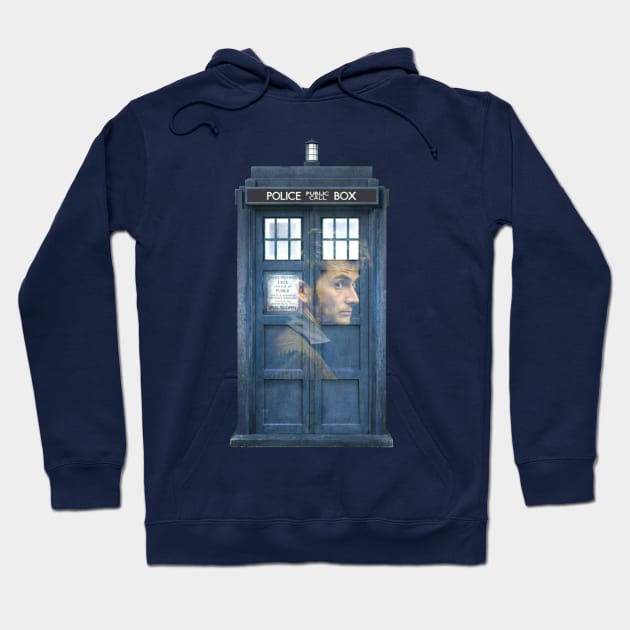 10 and his TARDIS Hoodie by ClockworkHeart